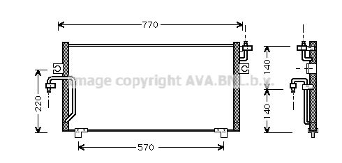 AVA QUALITY COOLING Конденсатор, кондиционер DN5193